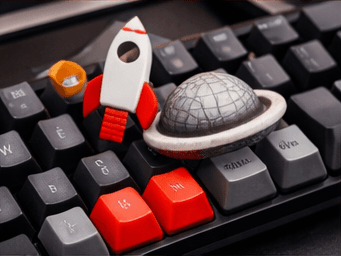 Rocket Ship Artisan Keycap